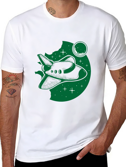 Space Shuttle Graphic T-Shirt - Black