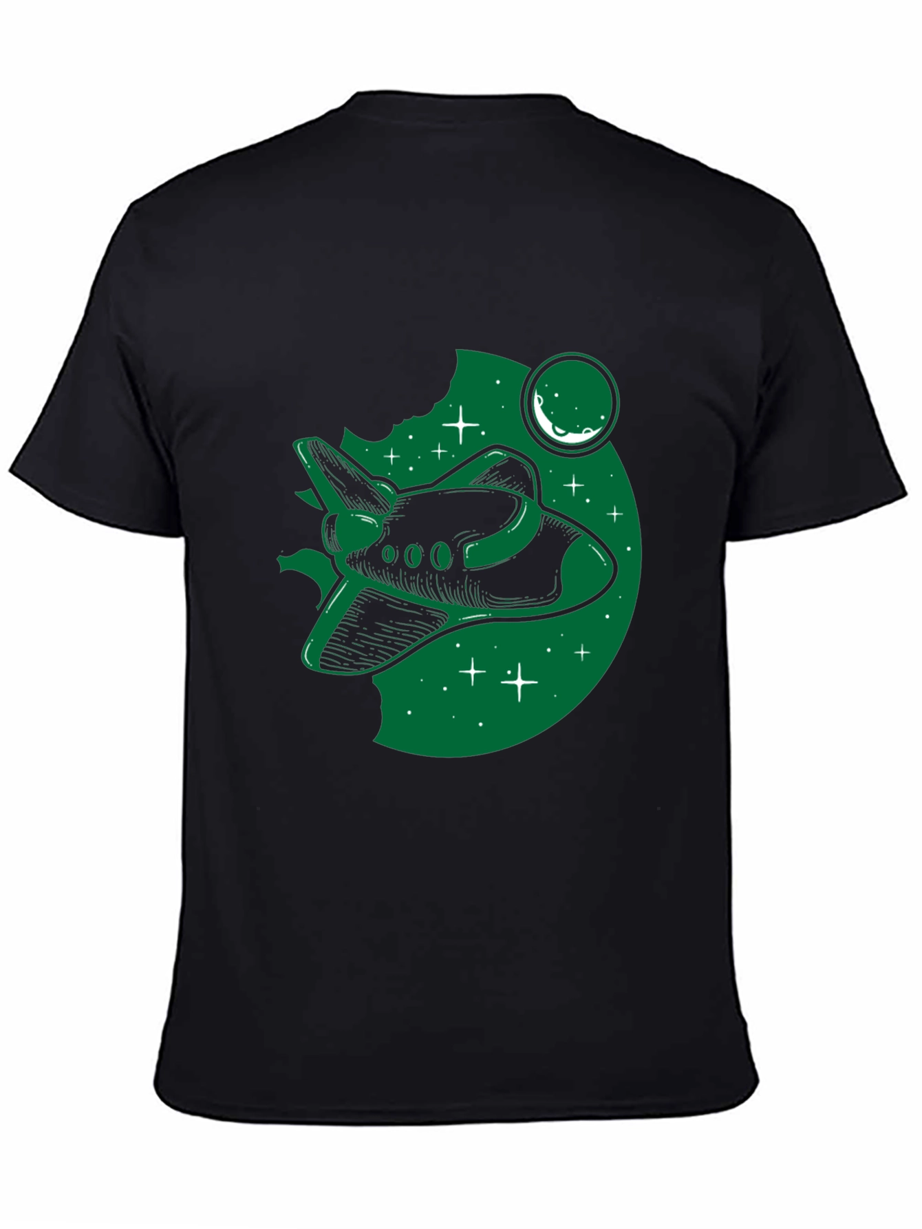 Space Shuttle Graphic T-Shirt - Black