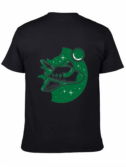 Space Shuttle Graphic T-Shirt - Black