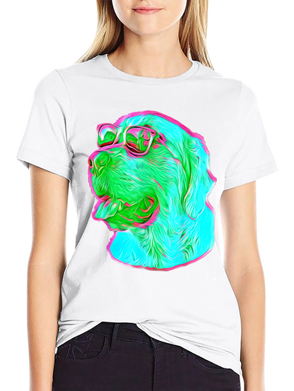 Cool Dog Tee - Sunglasses Graphic Print