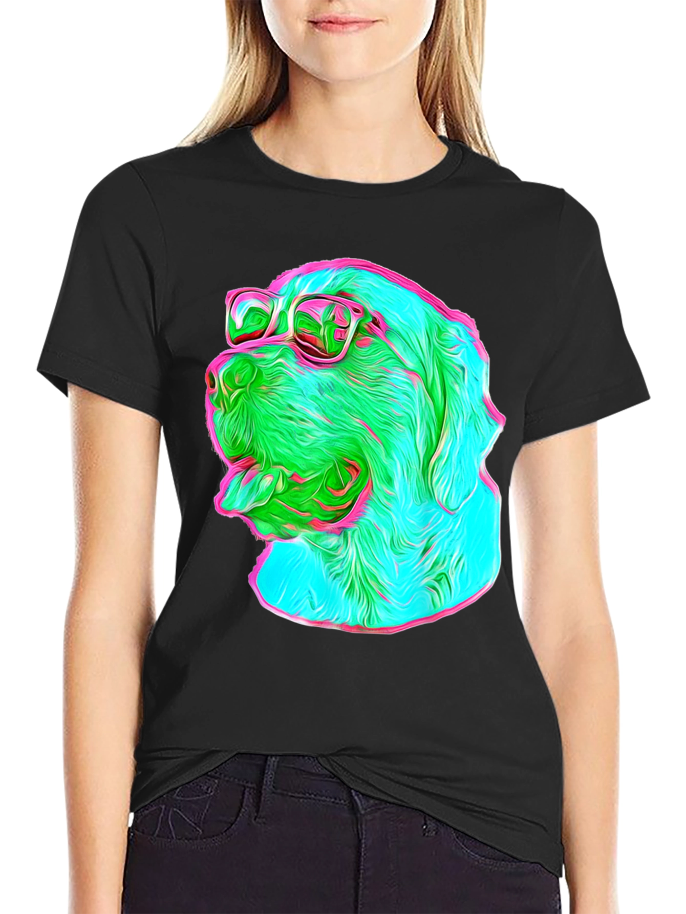 Cool Dog Tee - Sunglasses Graphic Print