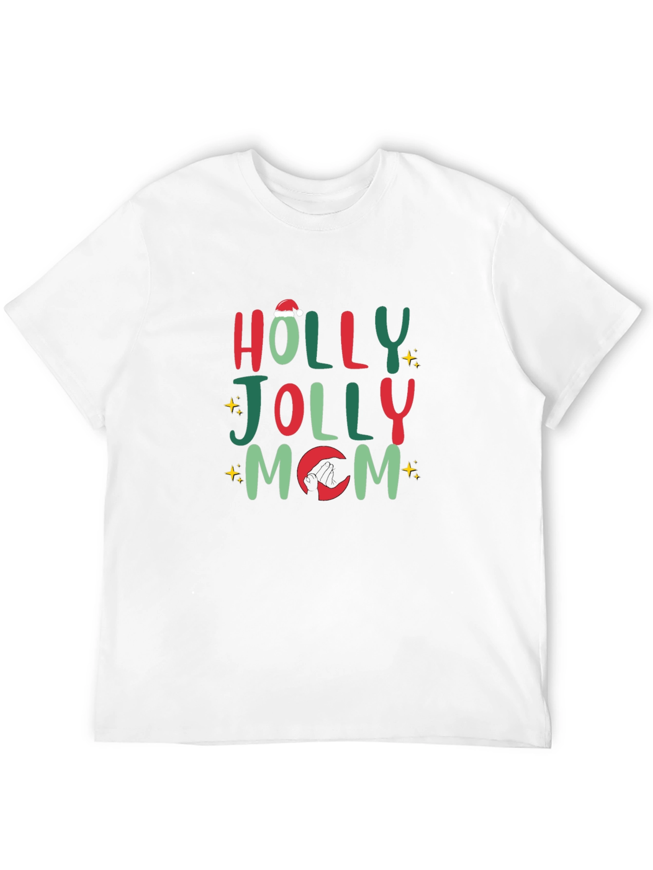 Holly Jolly Mom Christmas T-Shirt