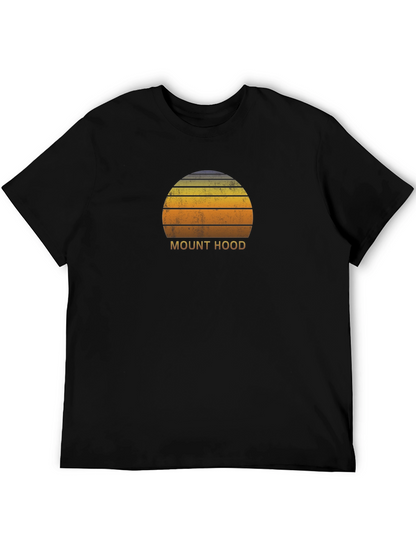 Mount Hood Retro Sunset T-Shirt - Classic Graphic Tee