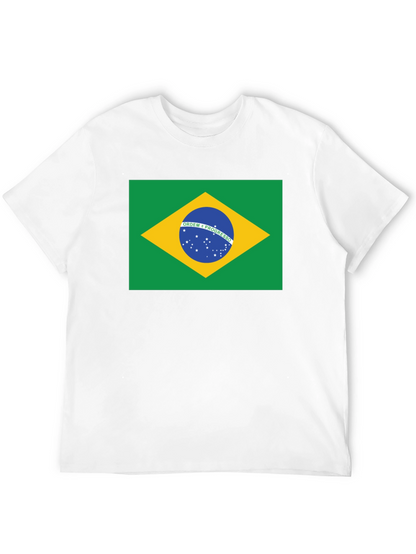 Brazil Flag Graphic T-Shirt - Black
