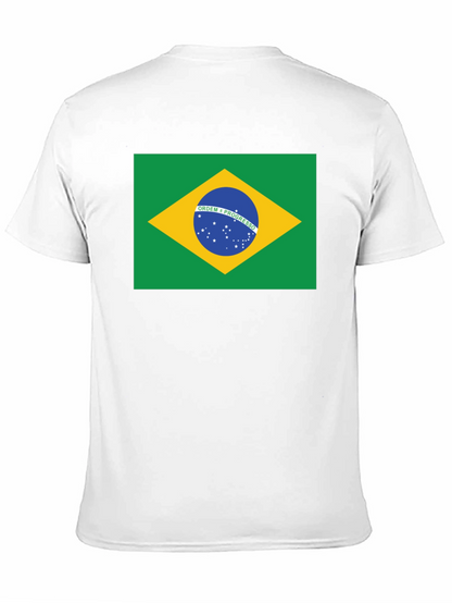 Brazil Flag Graphic T-Shirt - Black