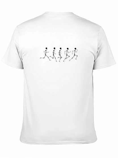 Skeleton Running Crew Neck Tee - Black