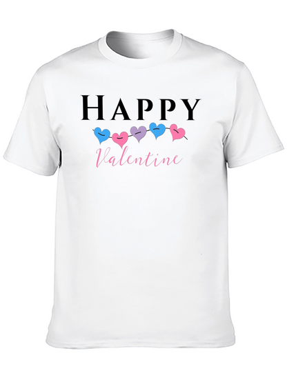 Happy Valentine T-shirt with Heart Design