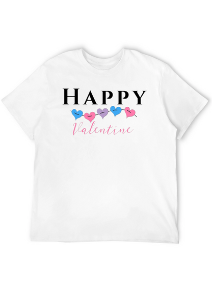 Happy Valentine T-shirt with Heart Design
