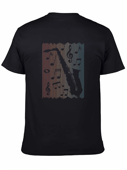 Saxophone Music Retro T-Shirt - Black
