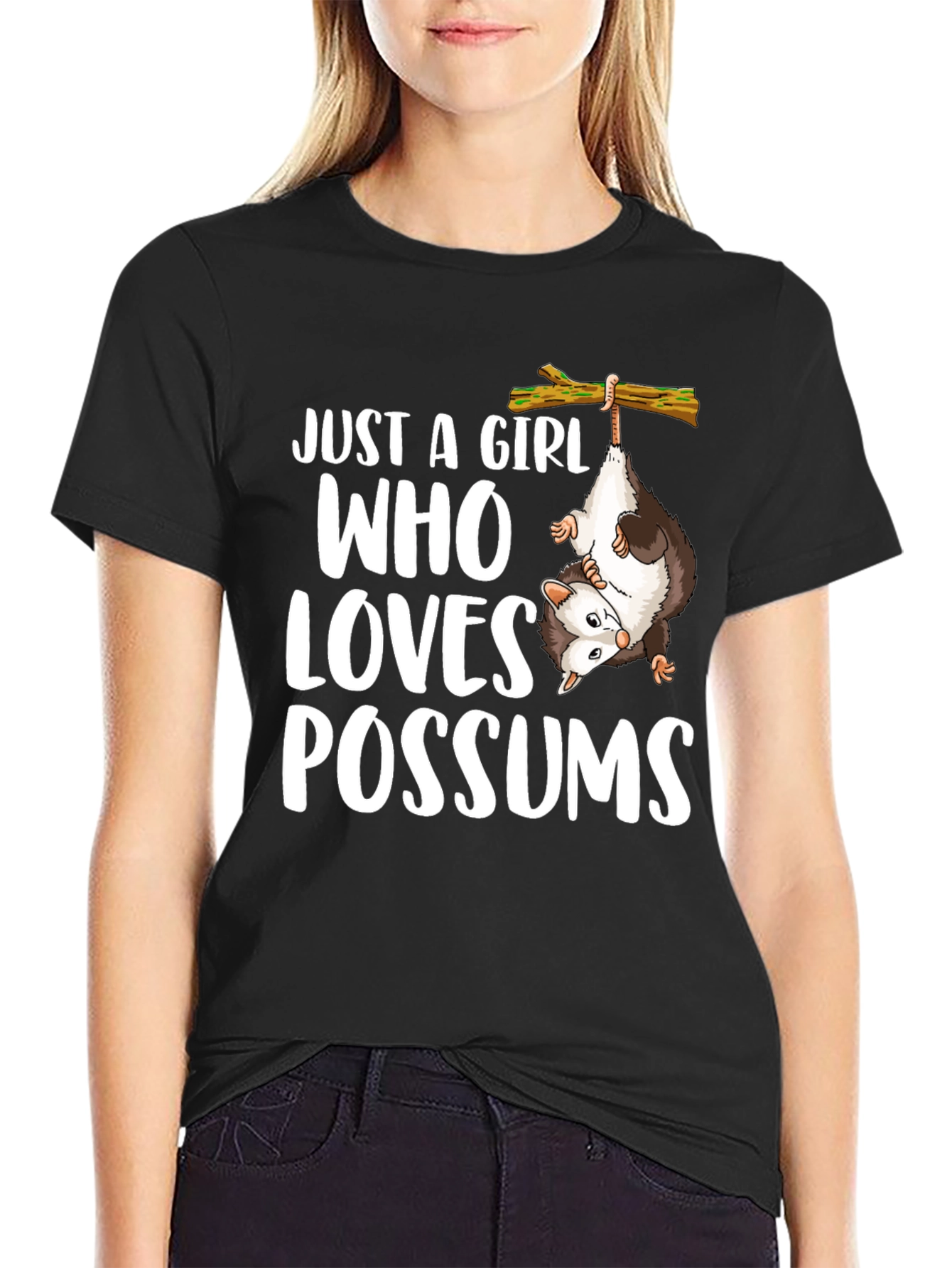 Just a Girl Who Loves Possums Graphic Tee