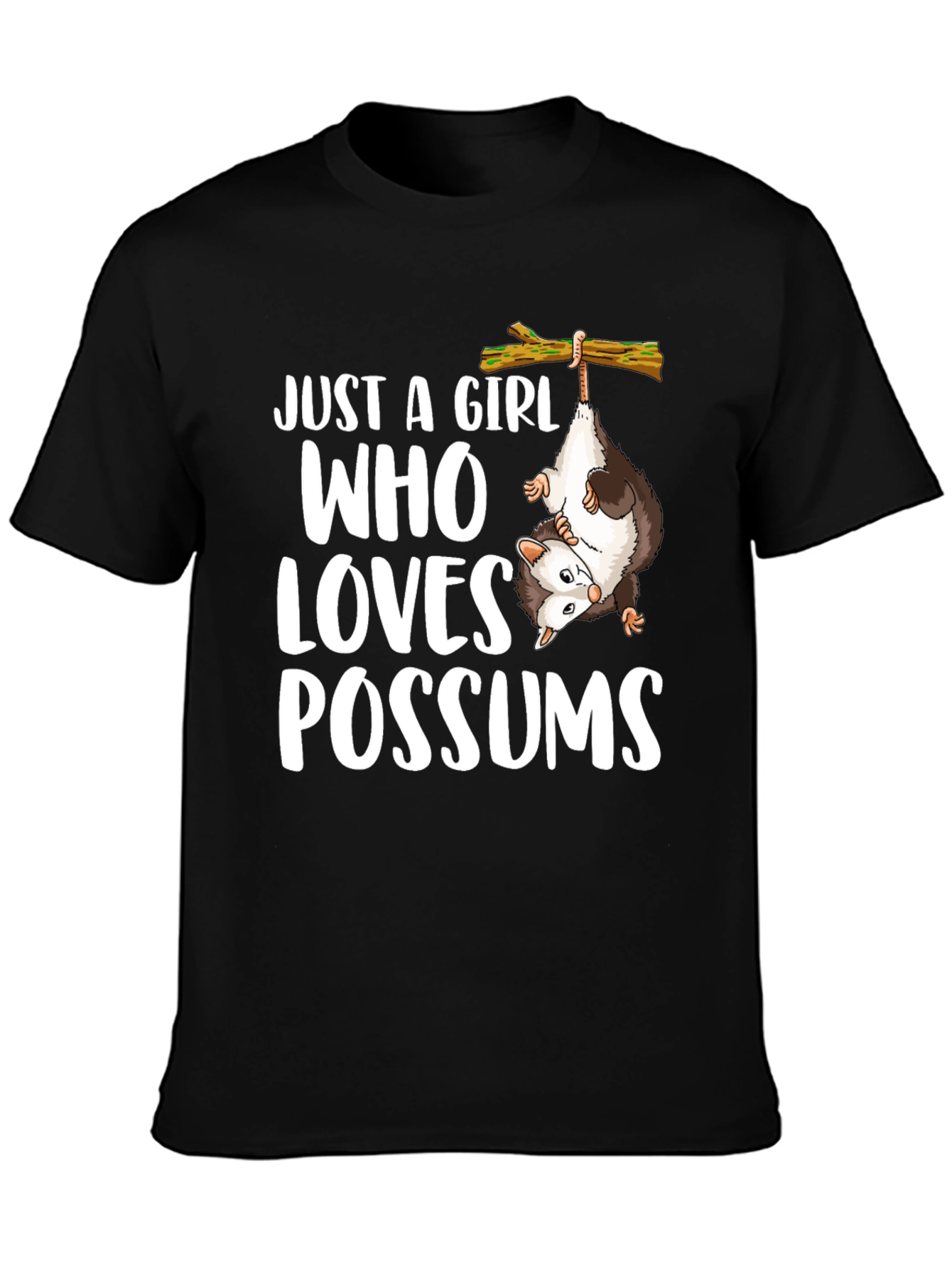 Just a Girl Who Loves Possums Graphic Tee