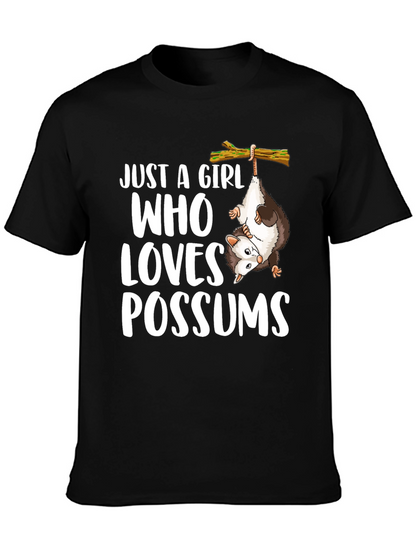 Just a Girl Who Loves Possums Graphic Tee