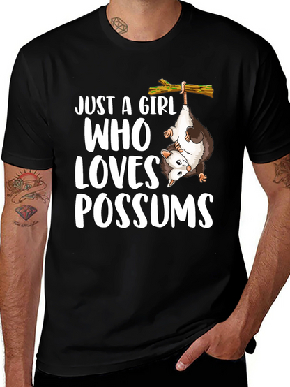 Just a Girl Who Loves Possums Graphic Tee