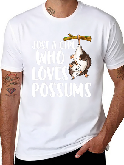 Just a Girl Who Loves Possums Graphic Tee