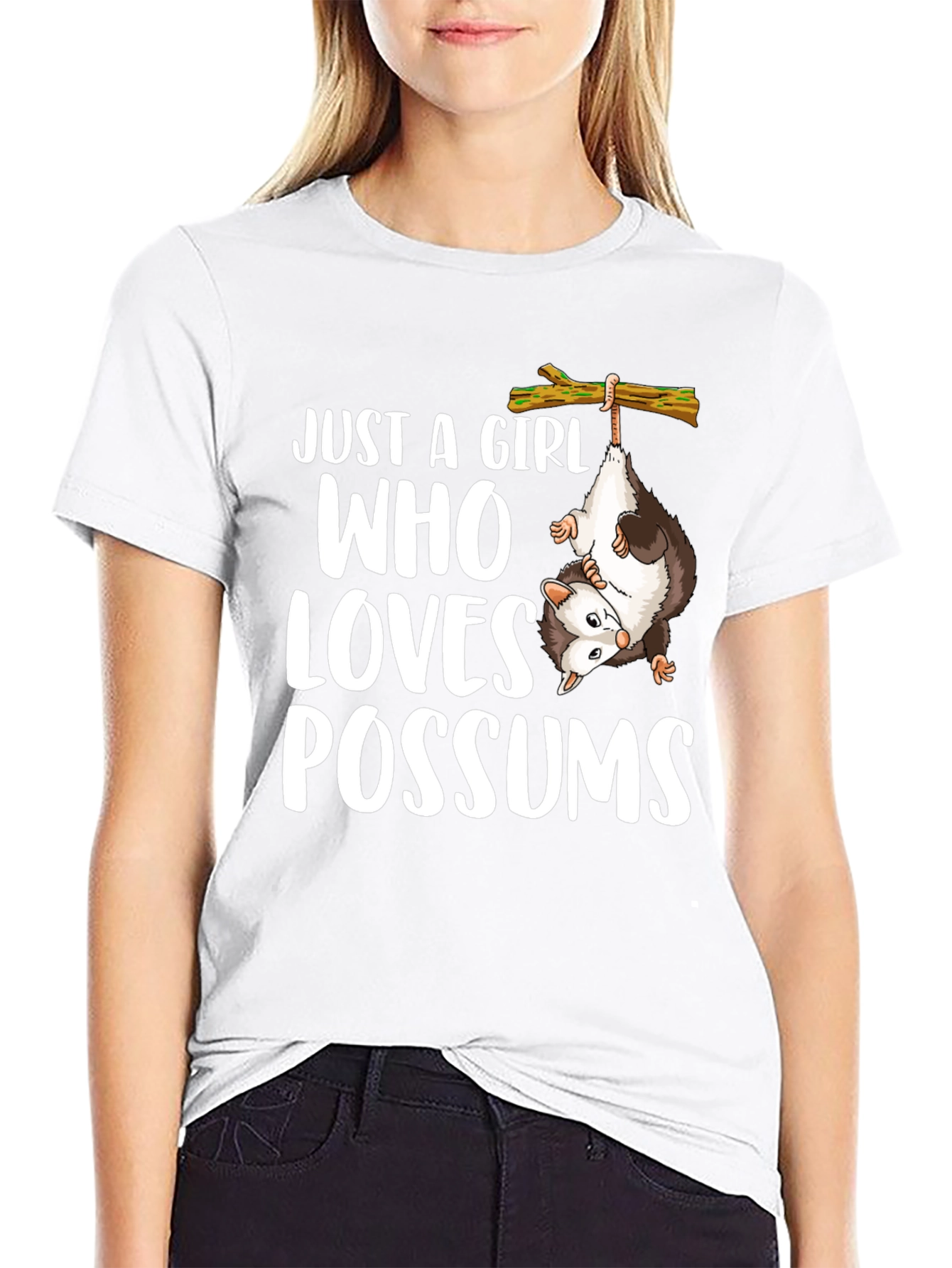 Just a Girl Who Loves Possums Graphic Tee