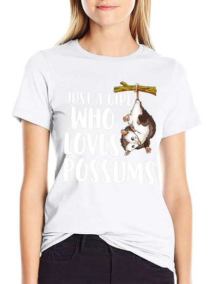 Just a Girl Who Loves Possums Graphic Tee