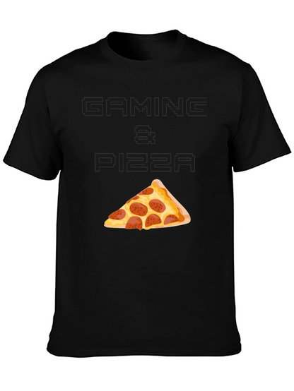 Gaming & Pizza Graphic T-Shirt