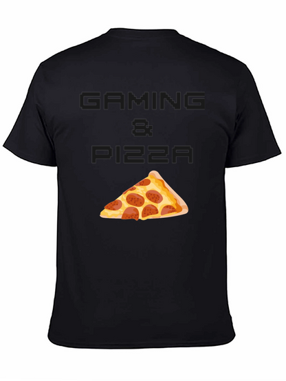 Gaming & Pizza Graphic T-Shirt