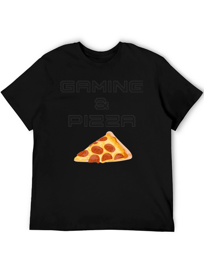 Gaming & Pizza Graphic T-Shirt