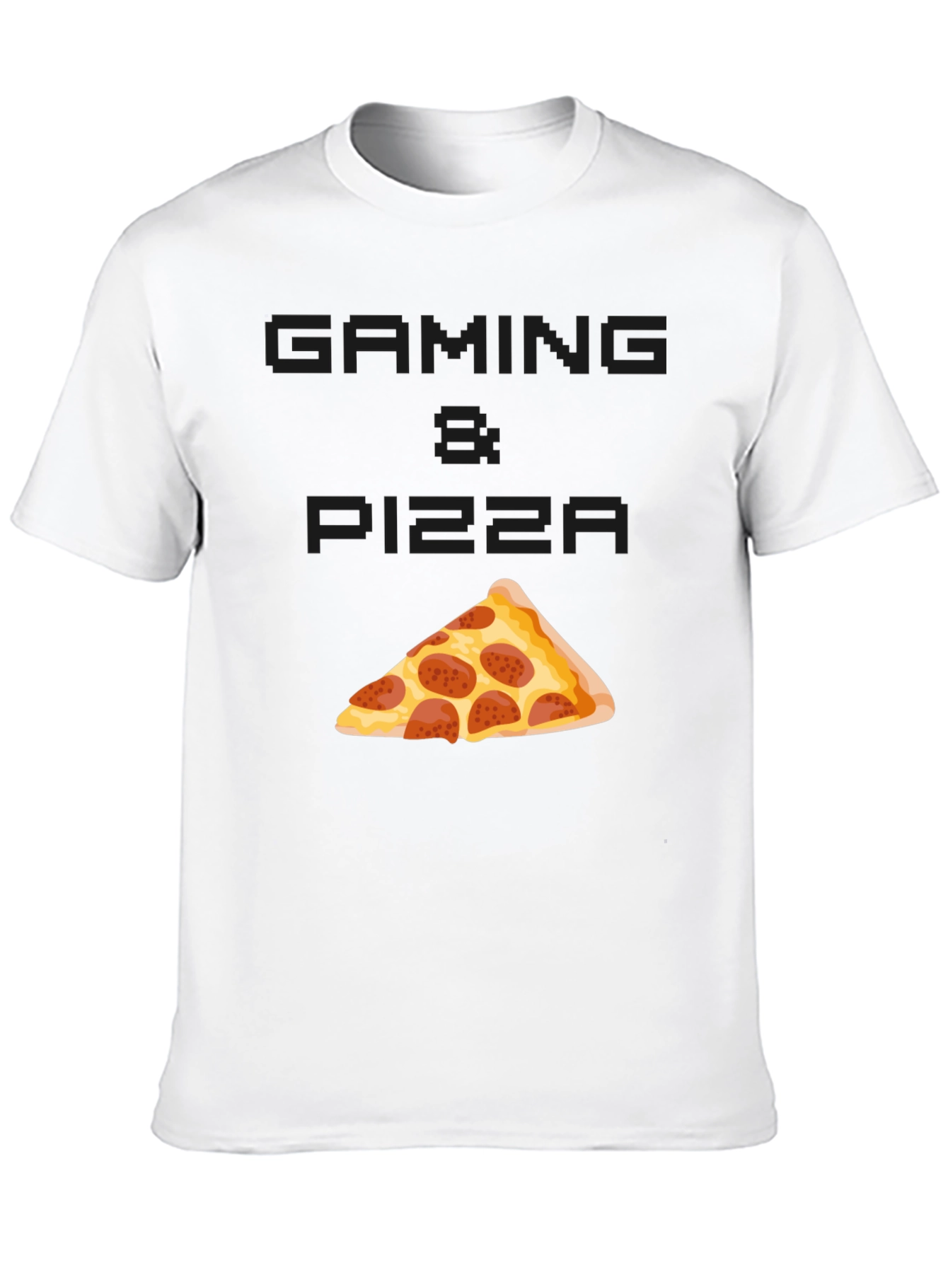 Gaming & Pizza Graphic T-Shirt