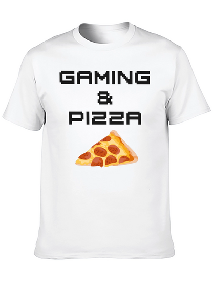 Gaming & Pizza Graphic T-Shirt