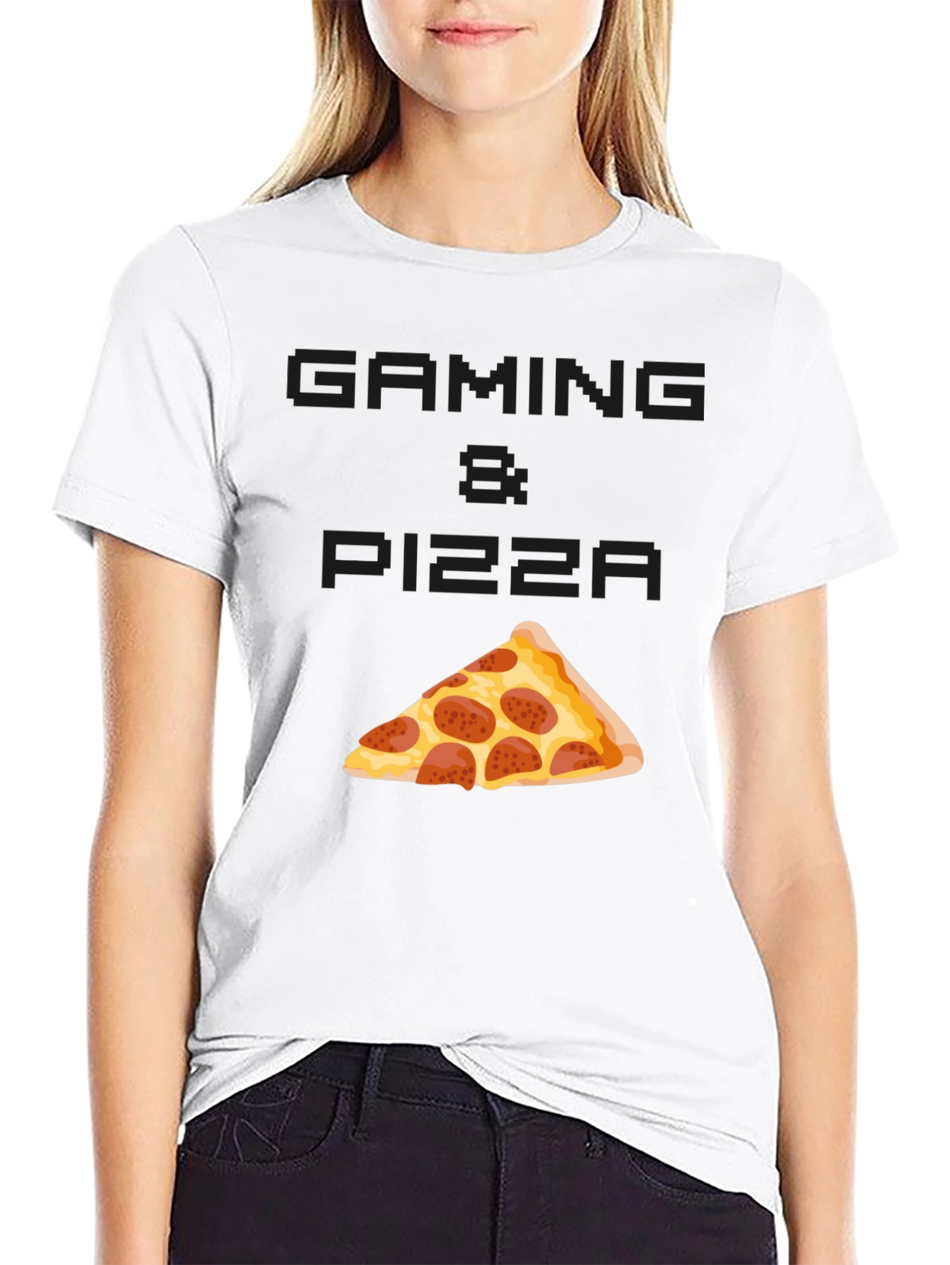 Gaming & Pizza Graphic T-Shirt
