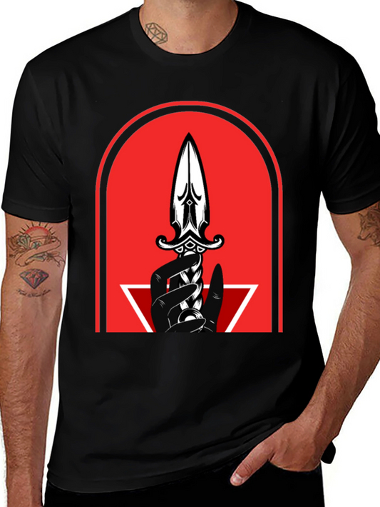 Dagger Graphic Tee - Mens Black T-Shirt