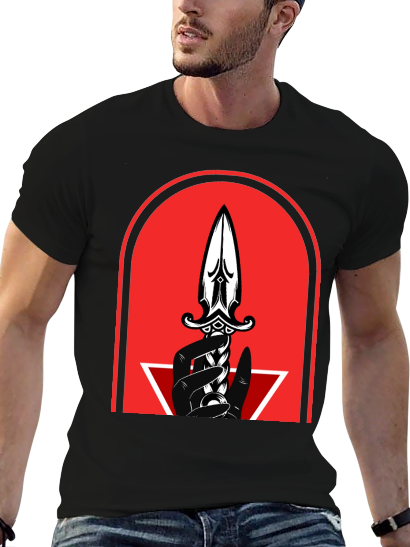 Dagger Graphic Tee - Mens Black T-Shirt