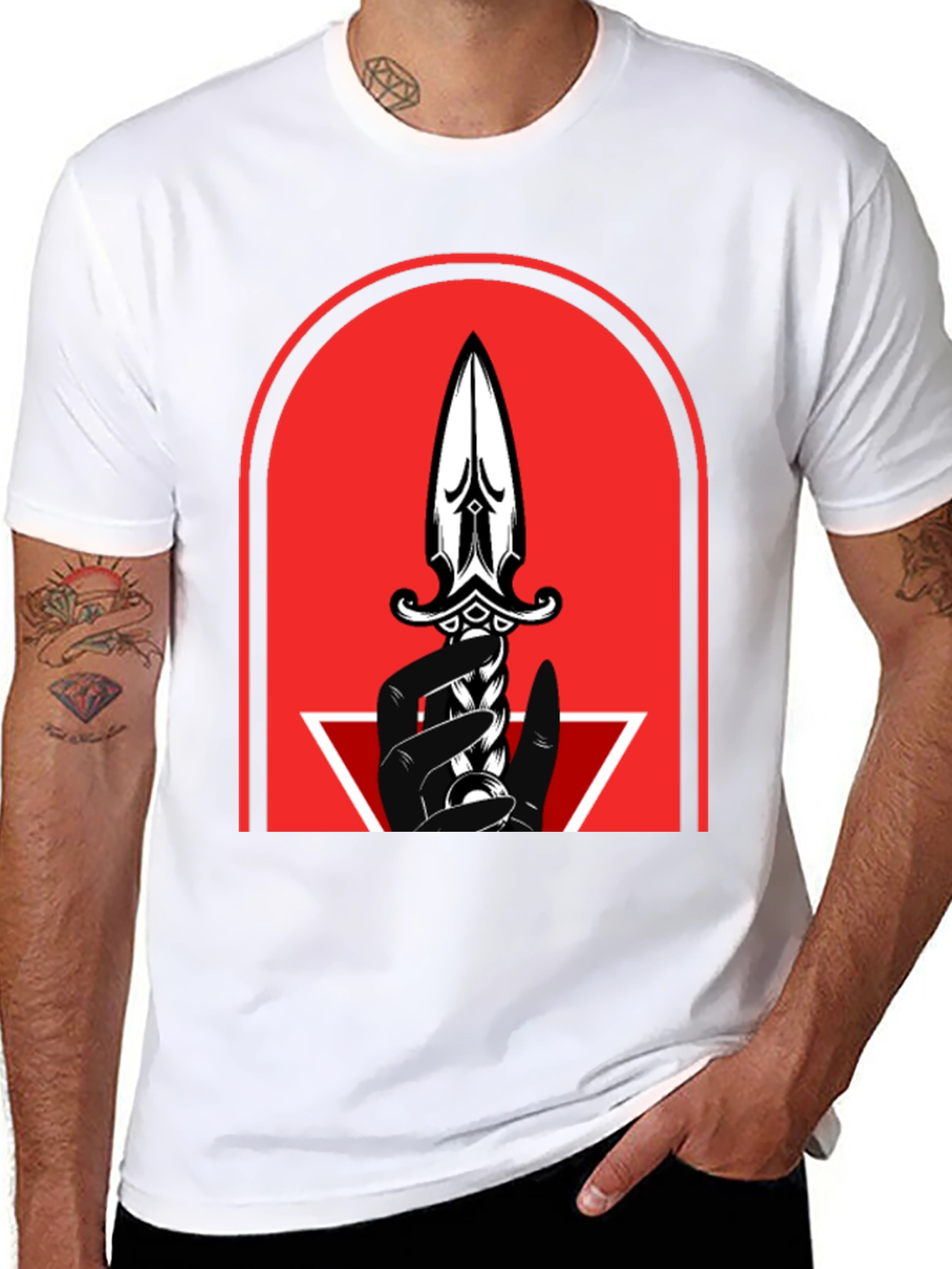 Dagger Graphic Tee - Mens Black T-Shirt