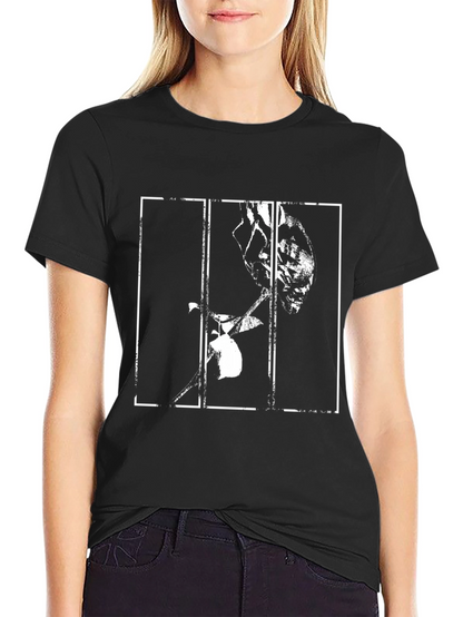 Black Rose Print Graphic T-Shirt