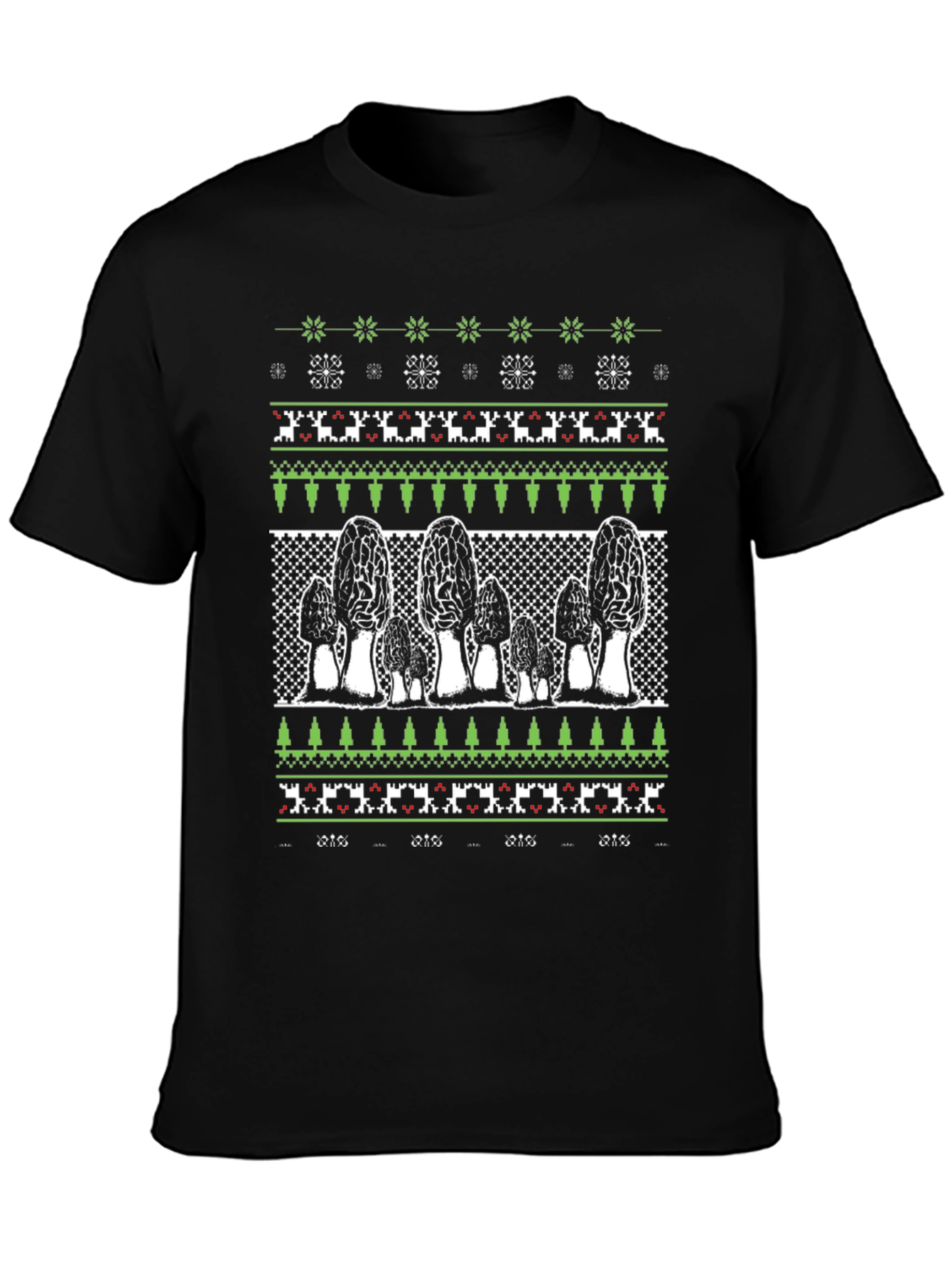 Morel Mushroom Ugly Christmas Sweater T-Shirt