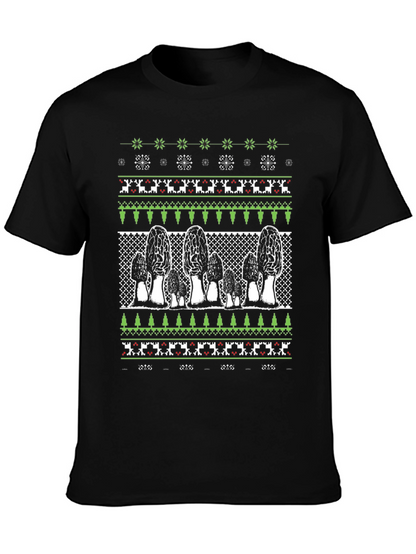 Morel Mushroom Ugly Christmas Sweater T-Shirt