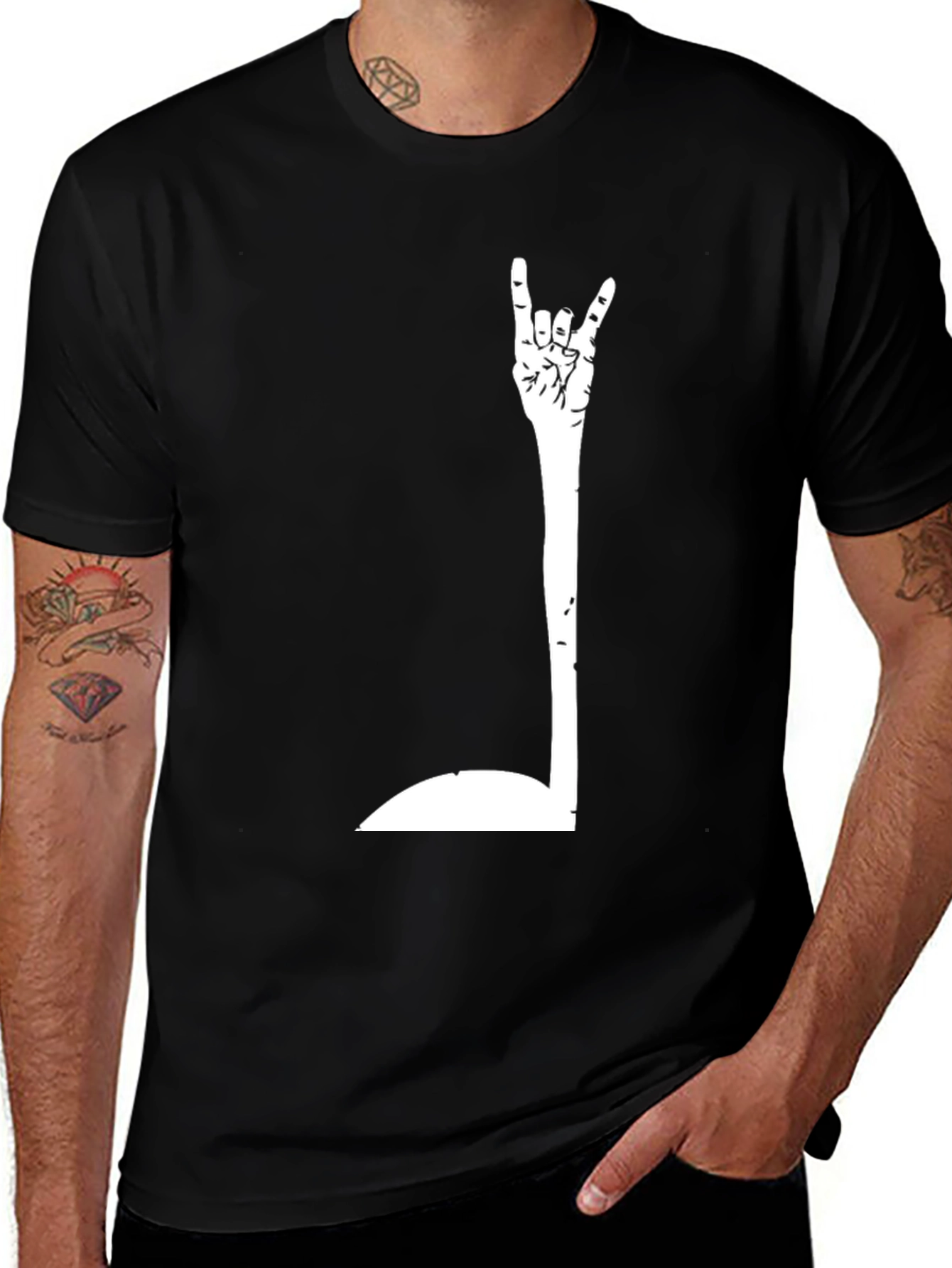 Rock On! Graphic Black T-Shirt