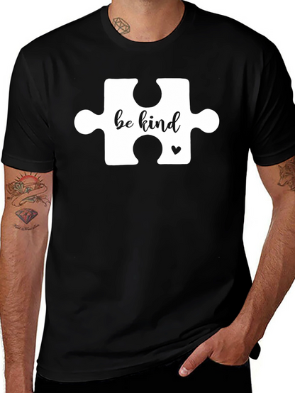 Be Kind Puzzle Piece Tee - Autism Awareness Shirt
