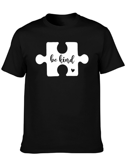 Be Kind Puzzle Piece Tee - Autism Awareness Shirt