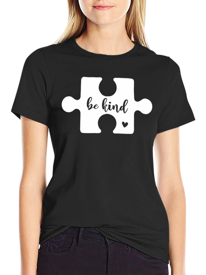 Be Kind Puzzle Piece Tee - Autism Awareness Shirt