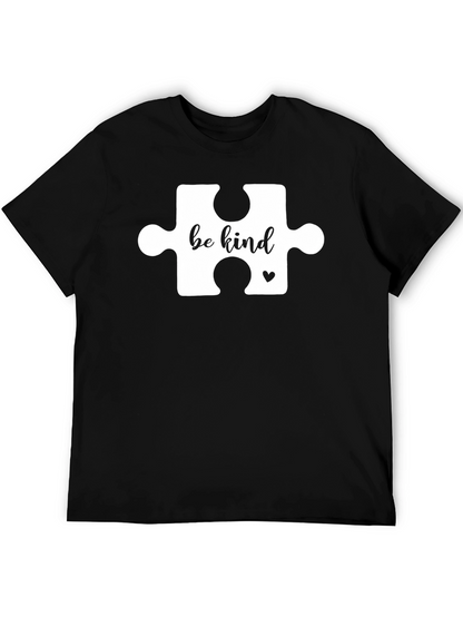 Be Kind Puzzle Piece Tee - Autism Awareness Shirt