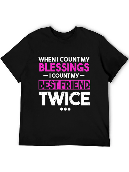Blessings Best Friend Twice Black T-Shirt