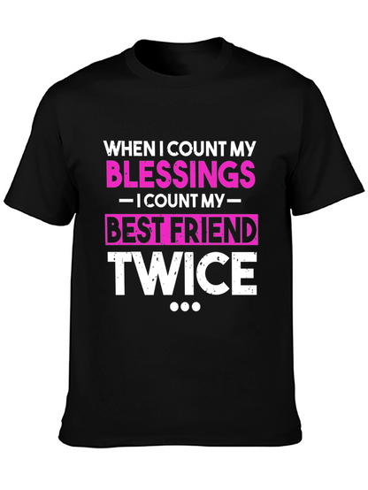 Blessings Best Friend Twice Black T-Shirt
