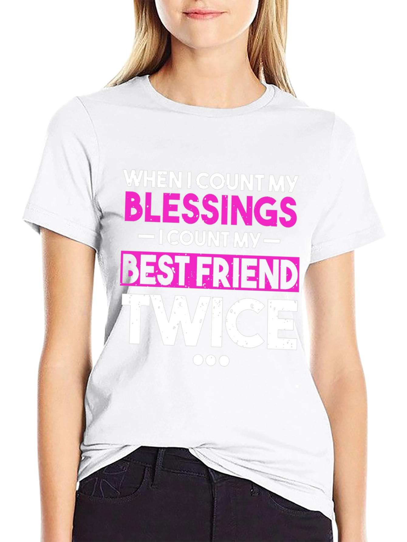 Blessings Best Friend Twice Black T-Shirt