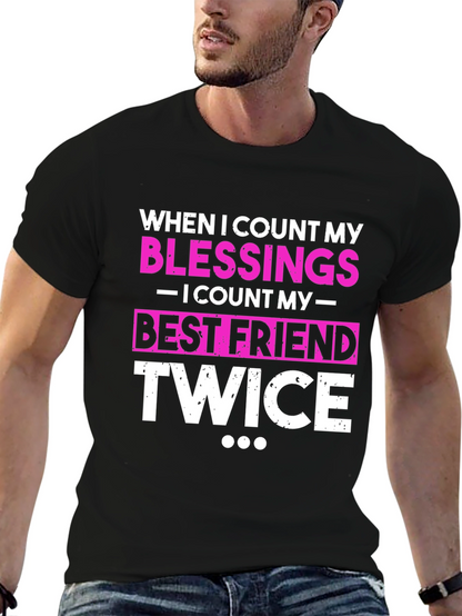 Blessings Best Friend Twice Black T-Shirt