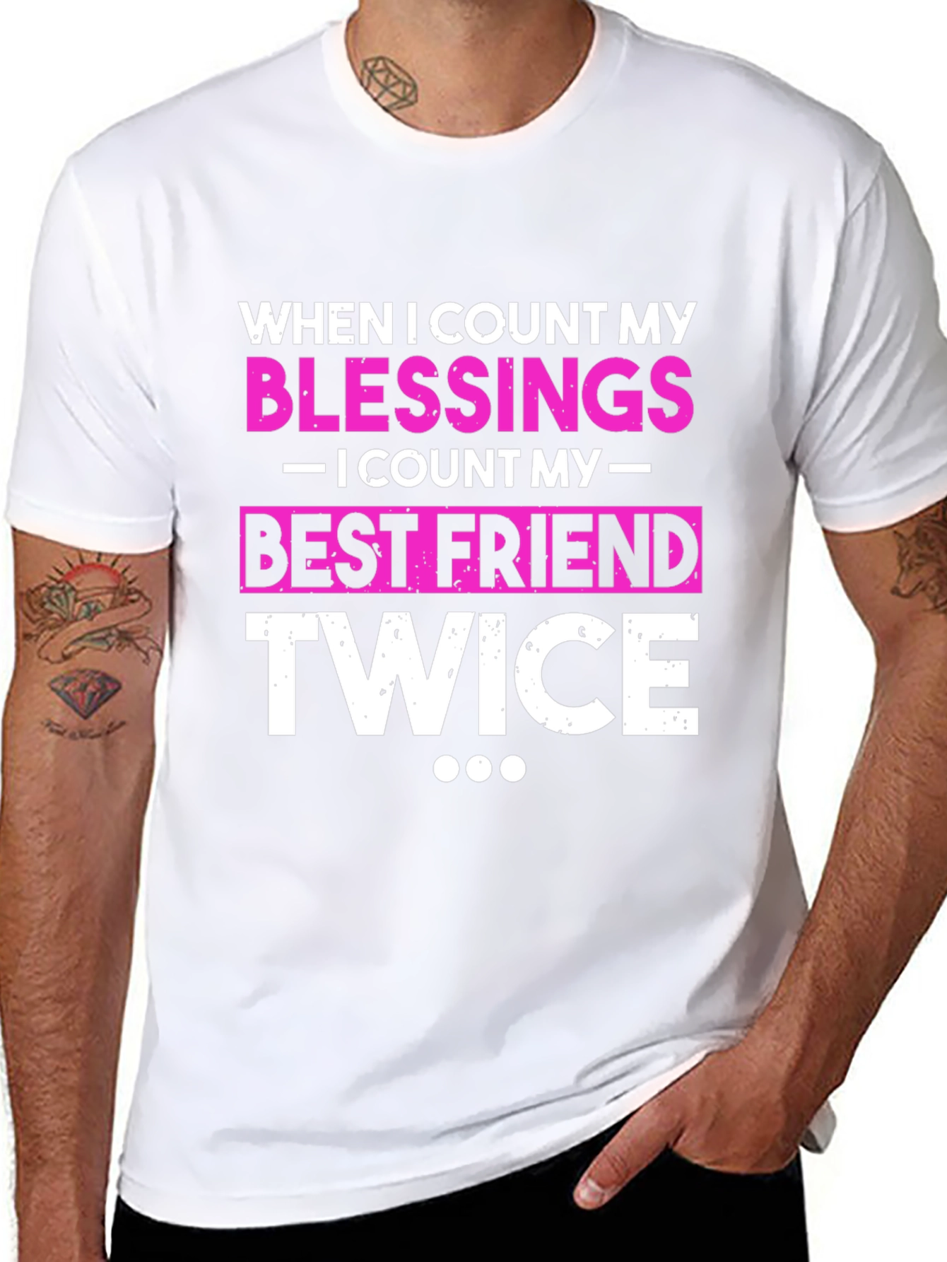 Blessings Best Friend Twice Black T-Shirt