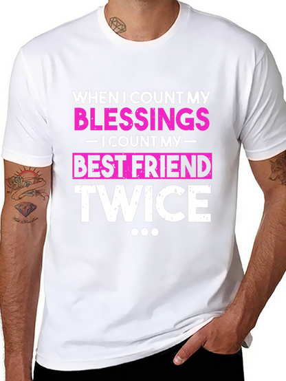 Blessings Best Friend Twice Black T-Shirt