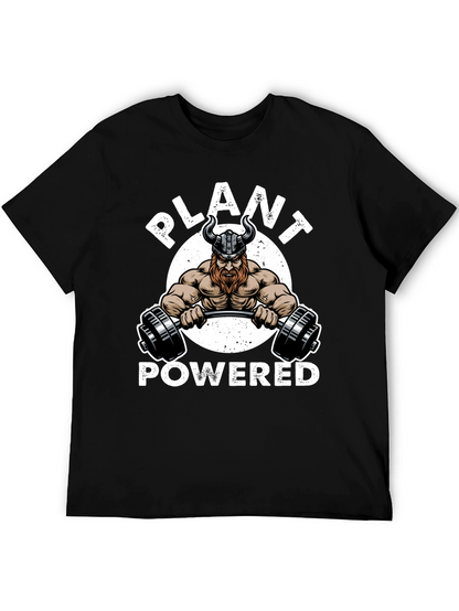 Plant Powered Viking Gym Black T-Shirt