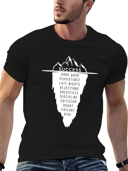 Success Iceberg Graphic T-Shirt - Black