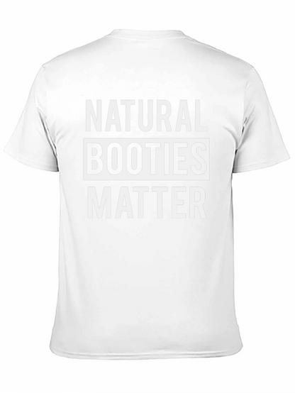 Natural Booties Matter Graphic Tee - Black Cotton T-Shirt