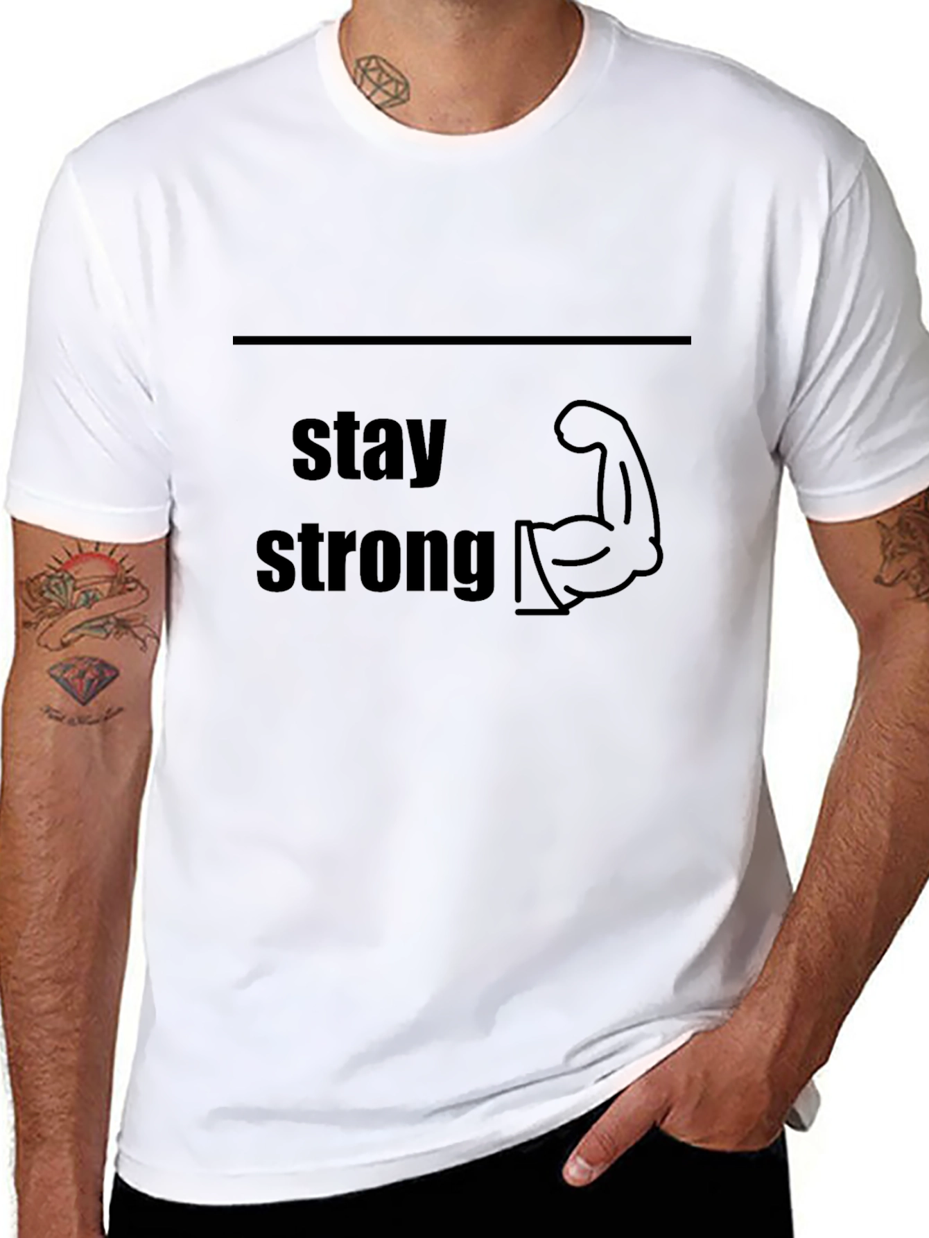 Stay Strong Graphic Tee - Motivational T-Shirt