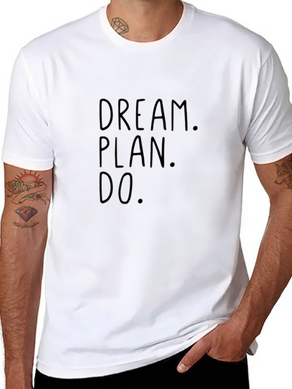 Dream Plan Do Black Graphic Tee