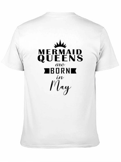 Mermaid Queens Born in May Black T-Shirt