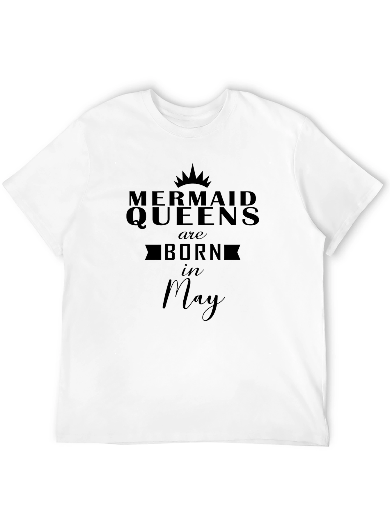 Mermaid Queens Born in May Black T-Shirt